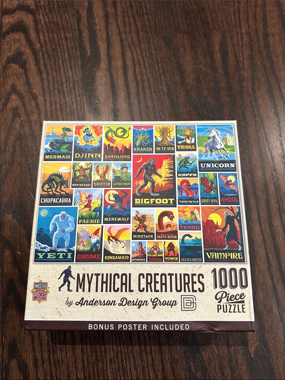 Anderson Design Group Mythical Creatures 1000-Piece Puzzle - Multicolor